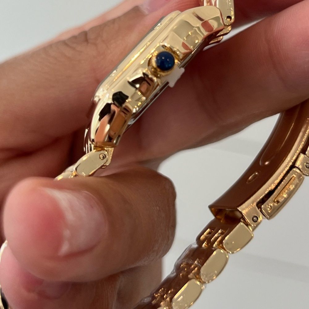 Panthere Classic Stainless Steel Gold Square Watch - Timeless Sophistica… - Picture 7 of 16